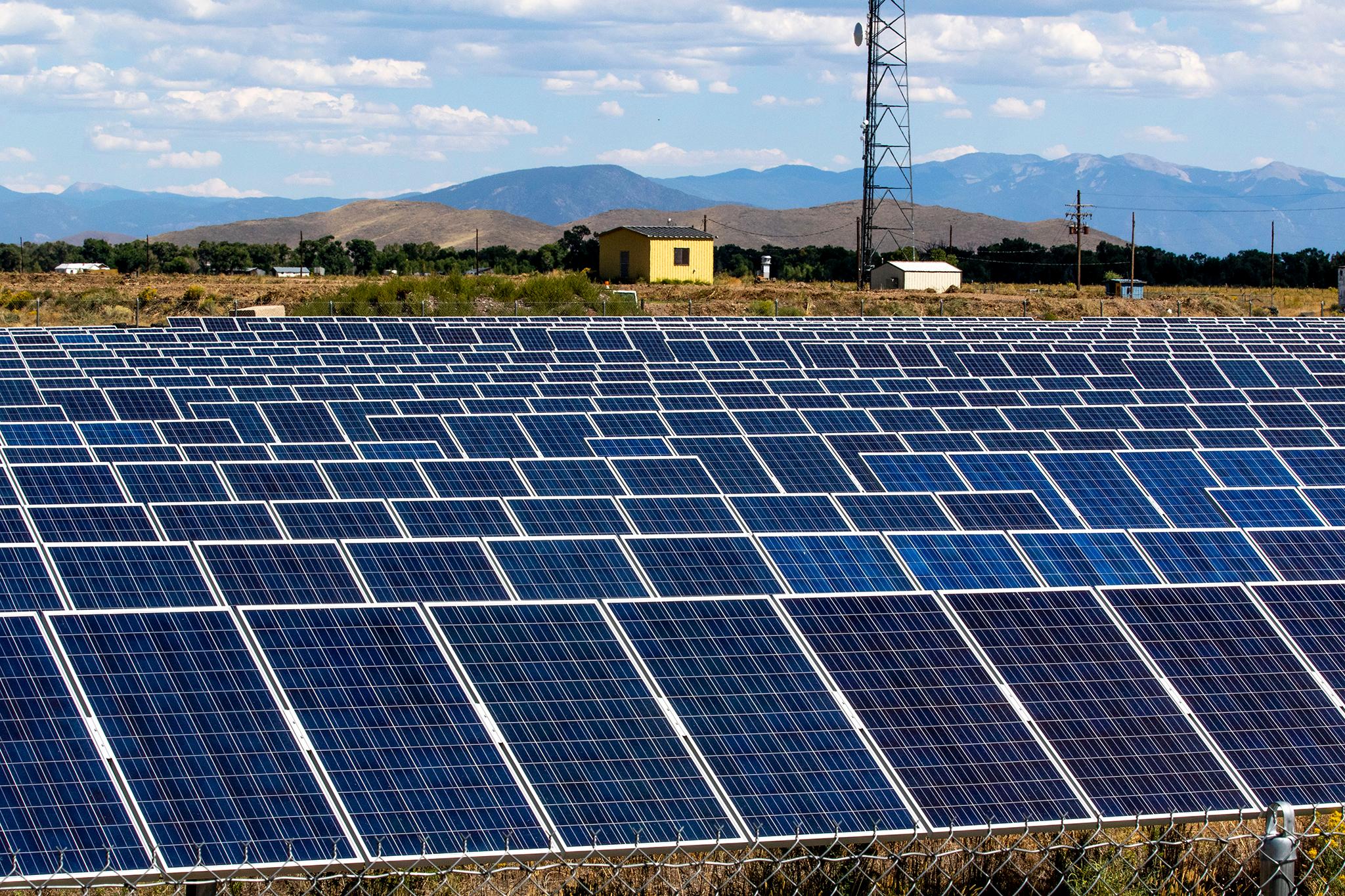 A solar field in Antonito, in the San Luis Valley. Aug. 25, 2021.