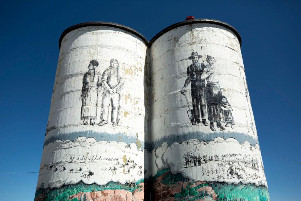 Painted silos in the San Luis Valley town of Antonito. Aug. 25, 2021.