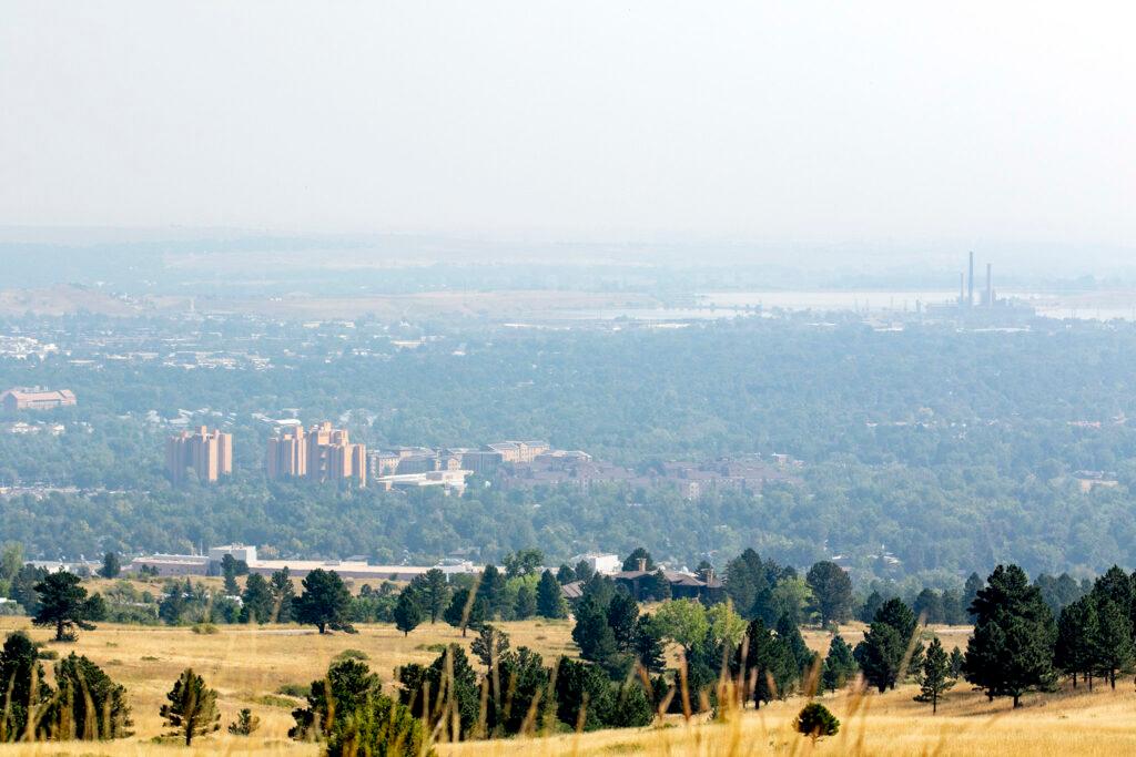 A smoky day over Boulder. Sept. 8, 2021.