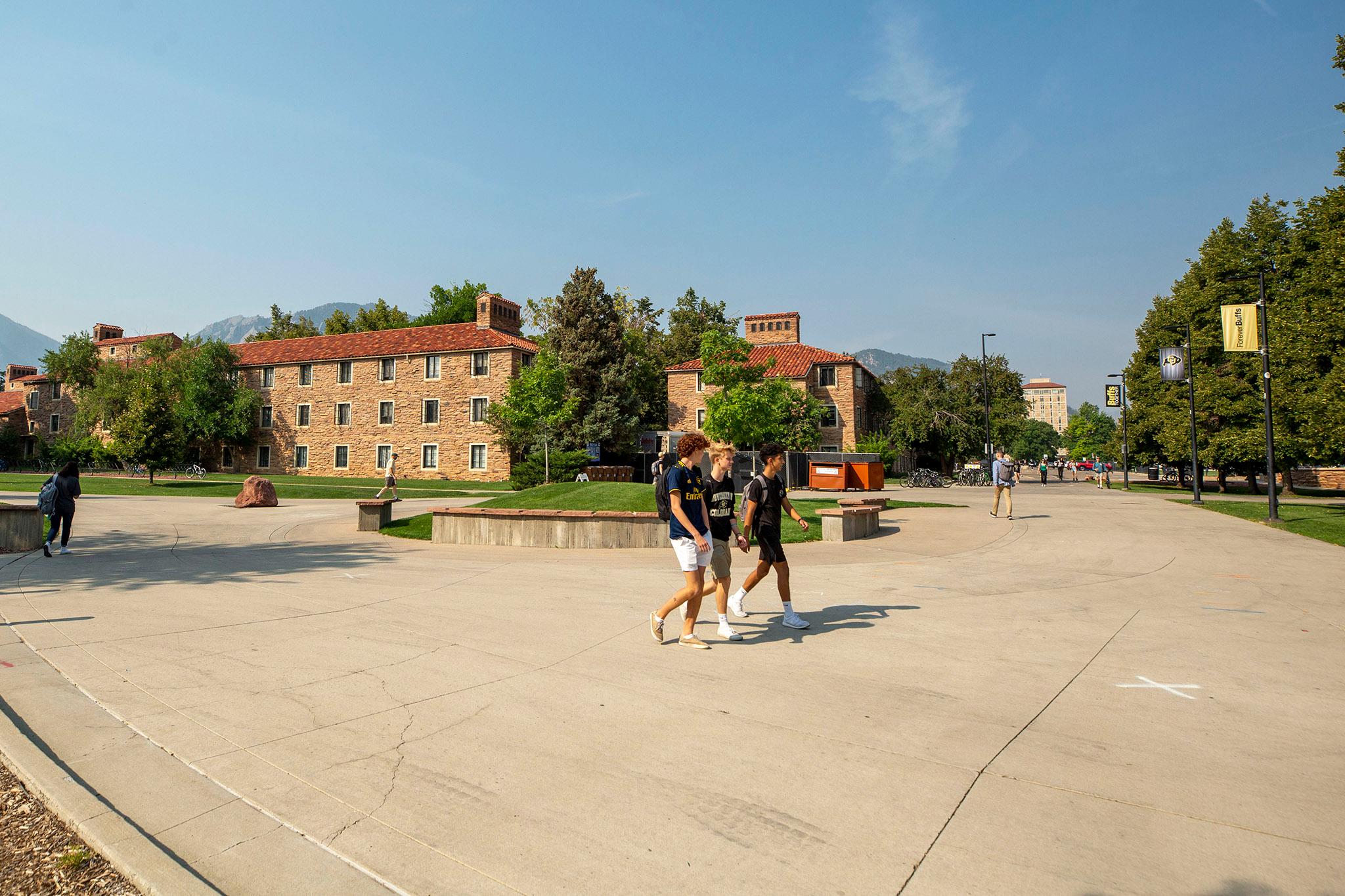 On campus at the University of Colorado Boulder. Sept. 8, 2021.