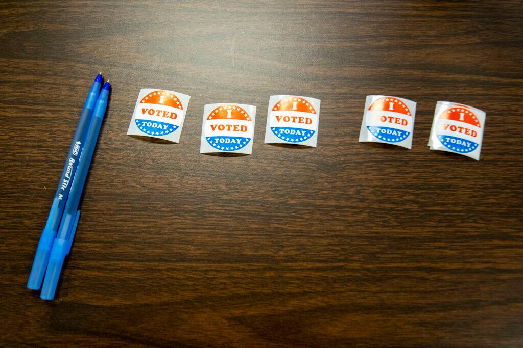 &quot;I VOTED!&quot; Seen at a Cañon City voting center. Oct. 27, 2021.