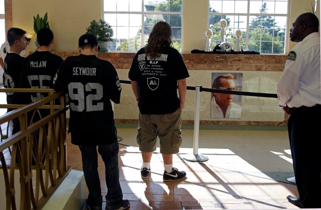 Oakland Raider Fans at Al Davis Crypt