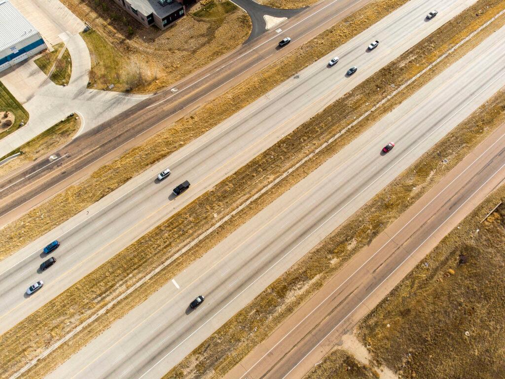 I-25 stretches through Weld County. Dec. 11, 2021.