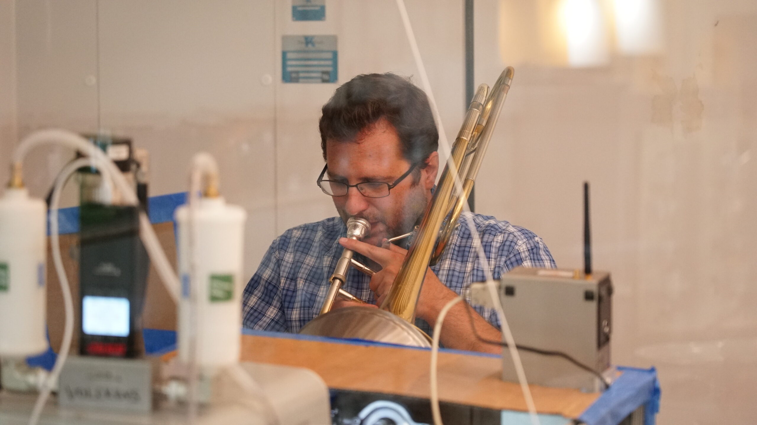 CSU researchers enlisted dozens of musicians to measure aerosol emissions. Results from instrument playing have not yet been officially released, but they say brass instruments tend to emit a lot more particles than woodwinds.