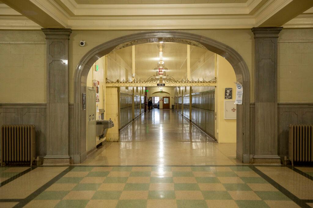 Inside Denver's East High School. Jan. 5, 2022.