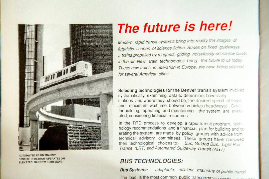 RTD &quot;Fastrack,&quot; winter 1987.