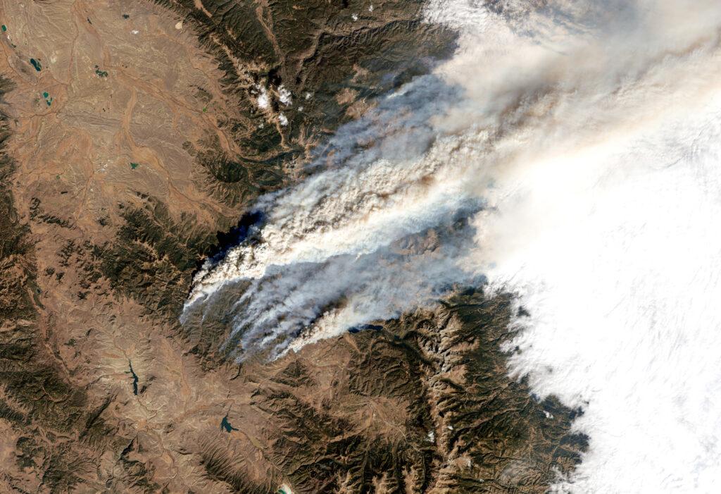 EAST TROUBLESOME FIRE, GRANBY, COLORADO -- OCTOBER 22, 2020: This is an overview image of the East Troublesome Wildfire just north of Granby, Colorado.