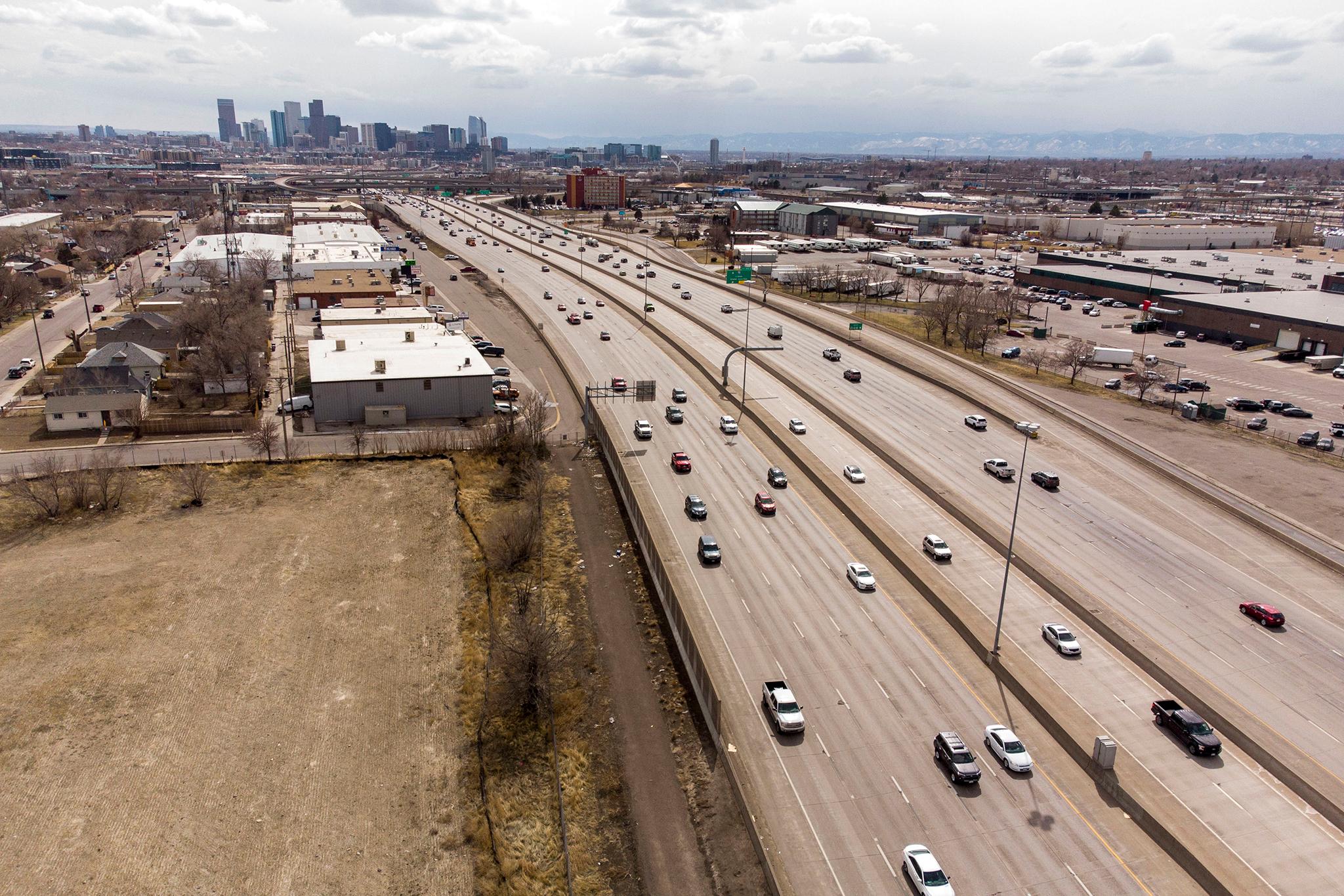 I-25 heading into Denver. March 16, 2022.