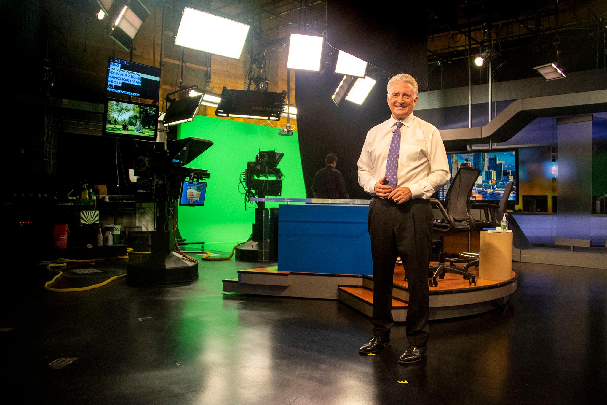 Mike Nelson at work in Denver7&#039;s studio. May 24, 2022.