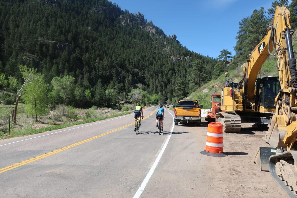 Cyclists on Highway 7