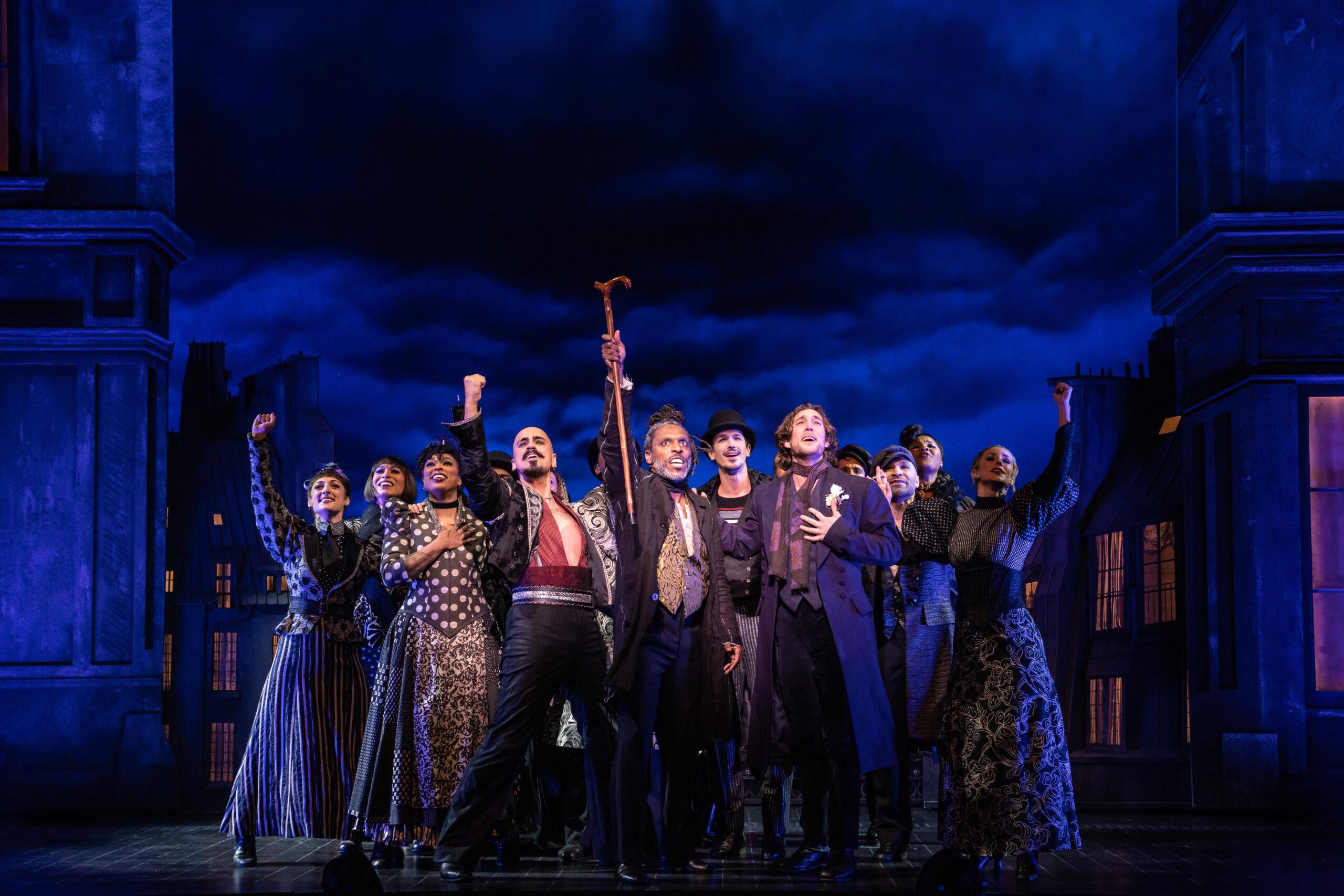 The cast of the Broadway touring company of Moulin Rouge! The Musical, which is opening at the Denver Center for the Performing Arts' Buell Theatre.