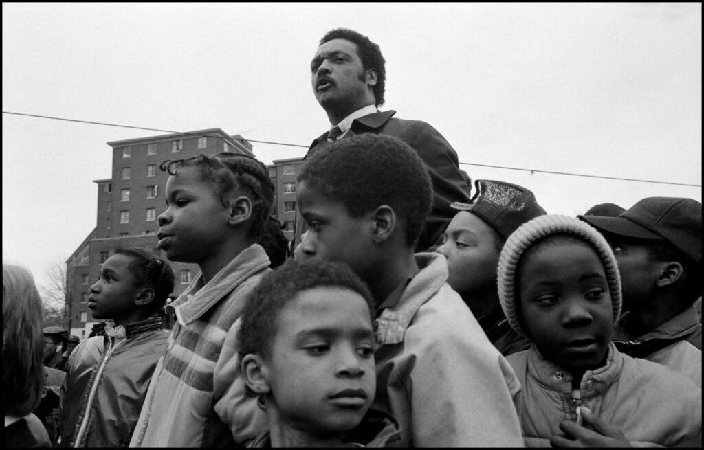 USA. Hartford, CT. 1984. Jesse JACKSON on the campaign trail.