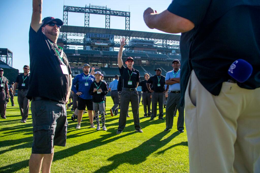 Major League Baseball Umpire Camp at Coors Field. July 30, 2022.