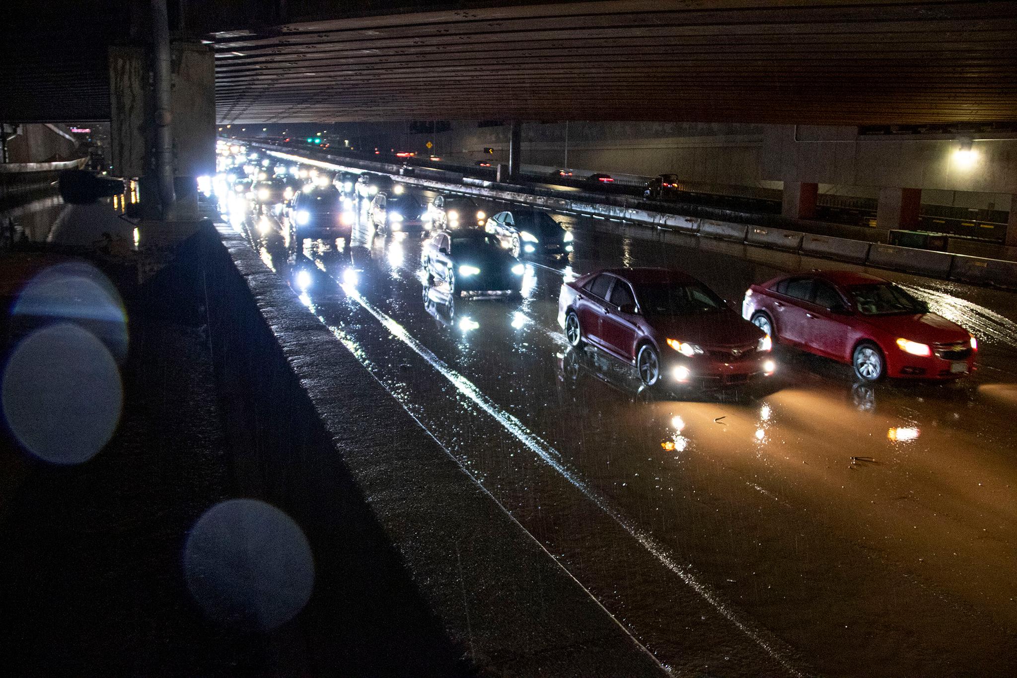 after the new I-70 underpass through Elyria Swansea flooded. Aug. 7, 2022.