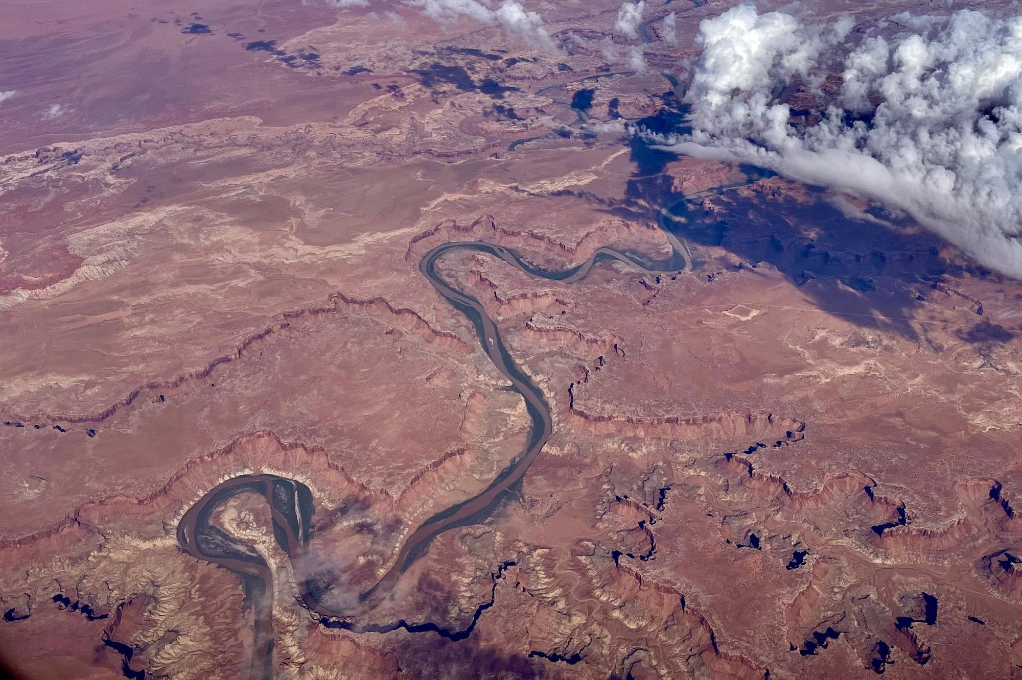 COLORADO RIVER GREEN RIVER MOAB CANYONLANDS UTAH AERIAL