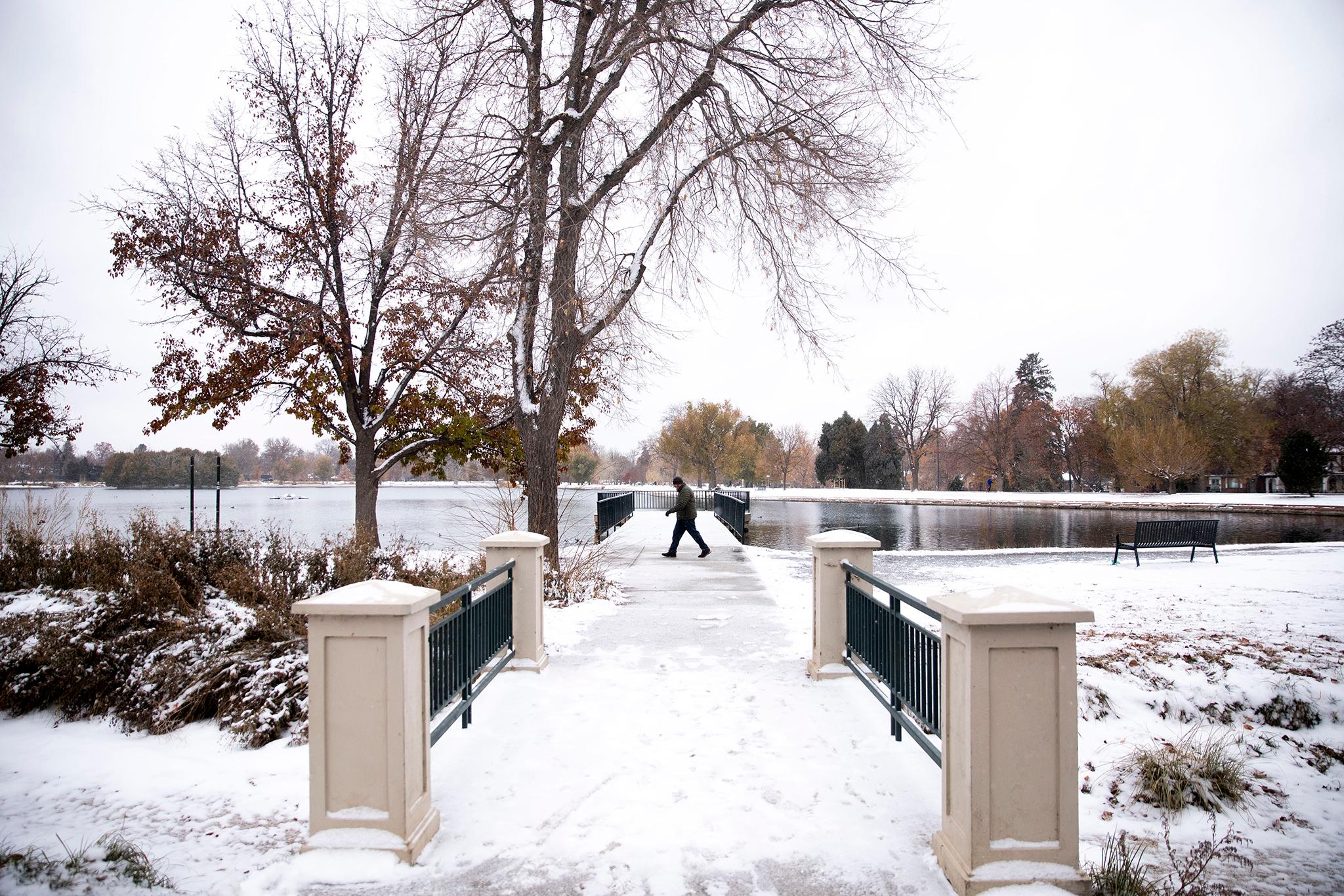 A snowy day at Washington Park. Nov. 17, 2022.