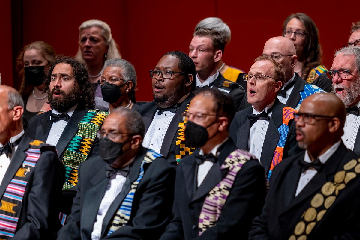 CPR Classical and The Spirituals Project Choir perform Journey to Freedom concert at the Newman Center for Performing Arts. The community event led by M. Roger Holland, with special guests Dr. Kim R. Harris and Theo Wilson. (Photo courtesy of Carl Payne)