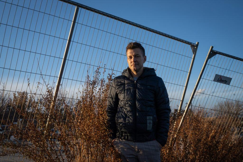 Rotary Eats co-owner Scott Boyd stands near where his restaurant once stood in Louisville.