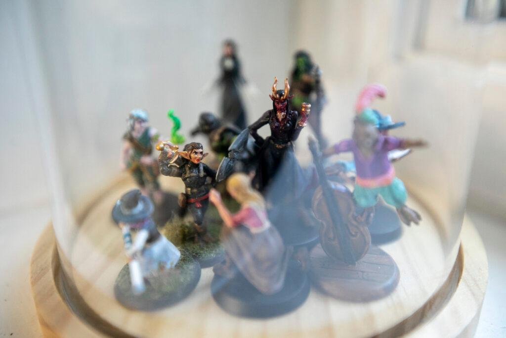 Dungeons and Dragons figurines in Ginny Di's Denver home. May 3, 2023.
