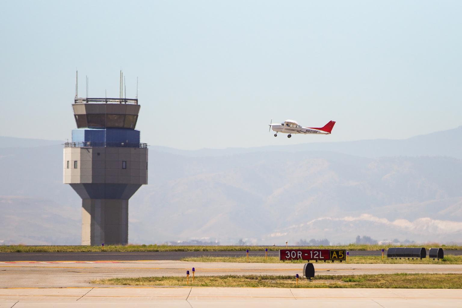 Private aircraft control tower Rocky Mountain Metropolitan Airport Broomfield 230906