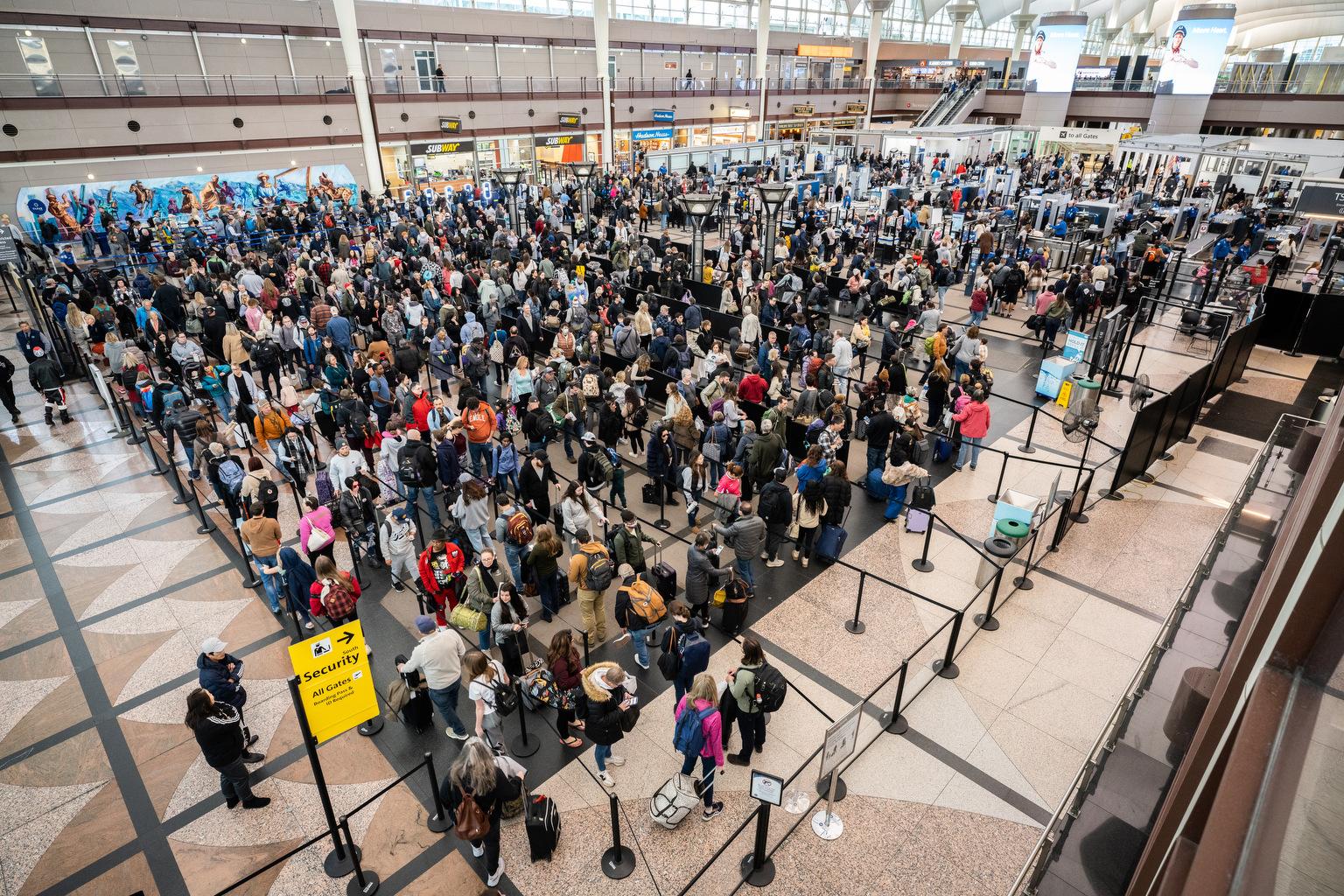 DIA AIRPORT SECURITY CROWDS