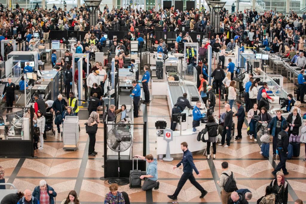 DIA AIRPORT SECURITY CROWDS