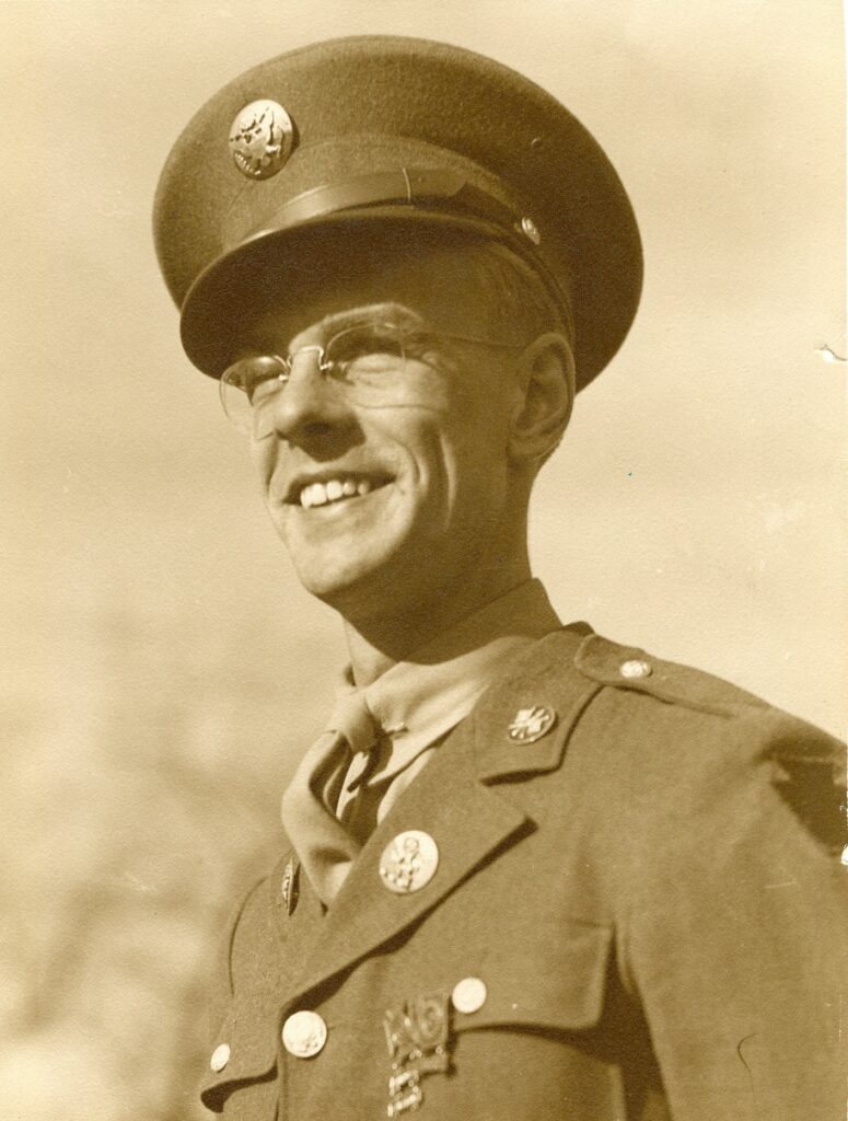 Richard Brookins in his U.S. Army dress uniform in 1943