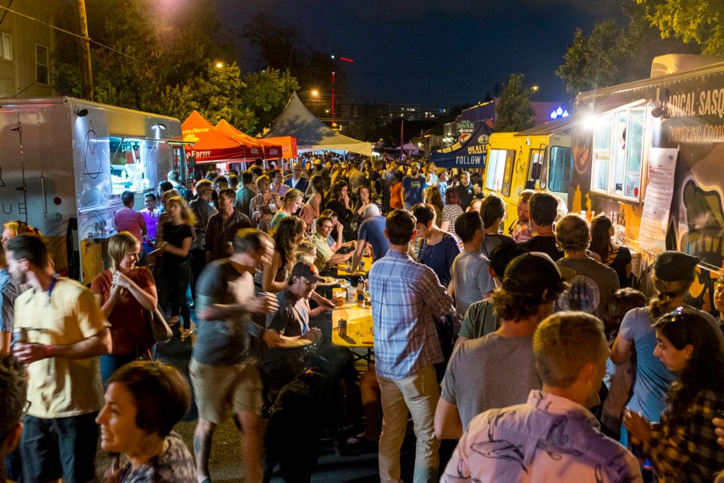 First Friday on Santa Fe Drive, Aug. 3, 2018. (Kevin J. Beaty/Denverite)