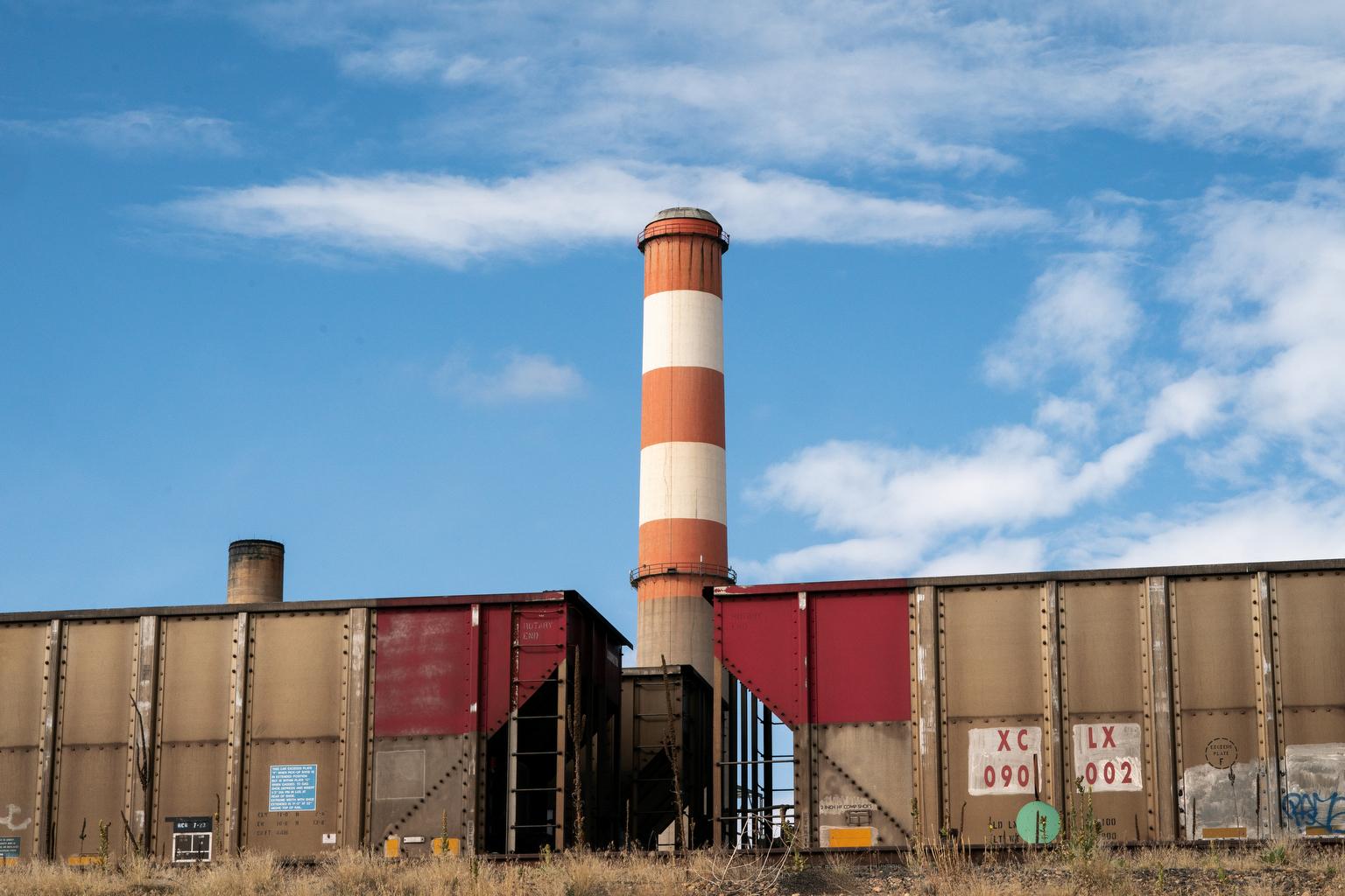 The red and white smokestack of Xcel Energy’s coal-powered Cherokee Generating Station