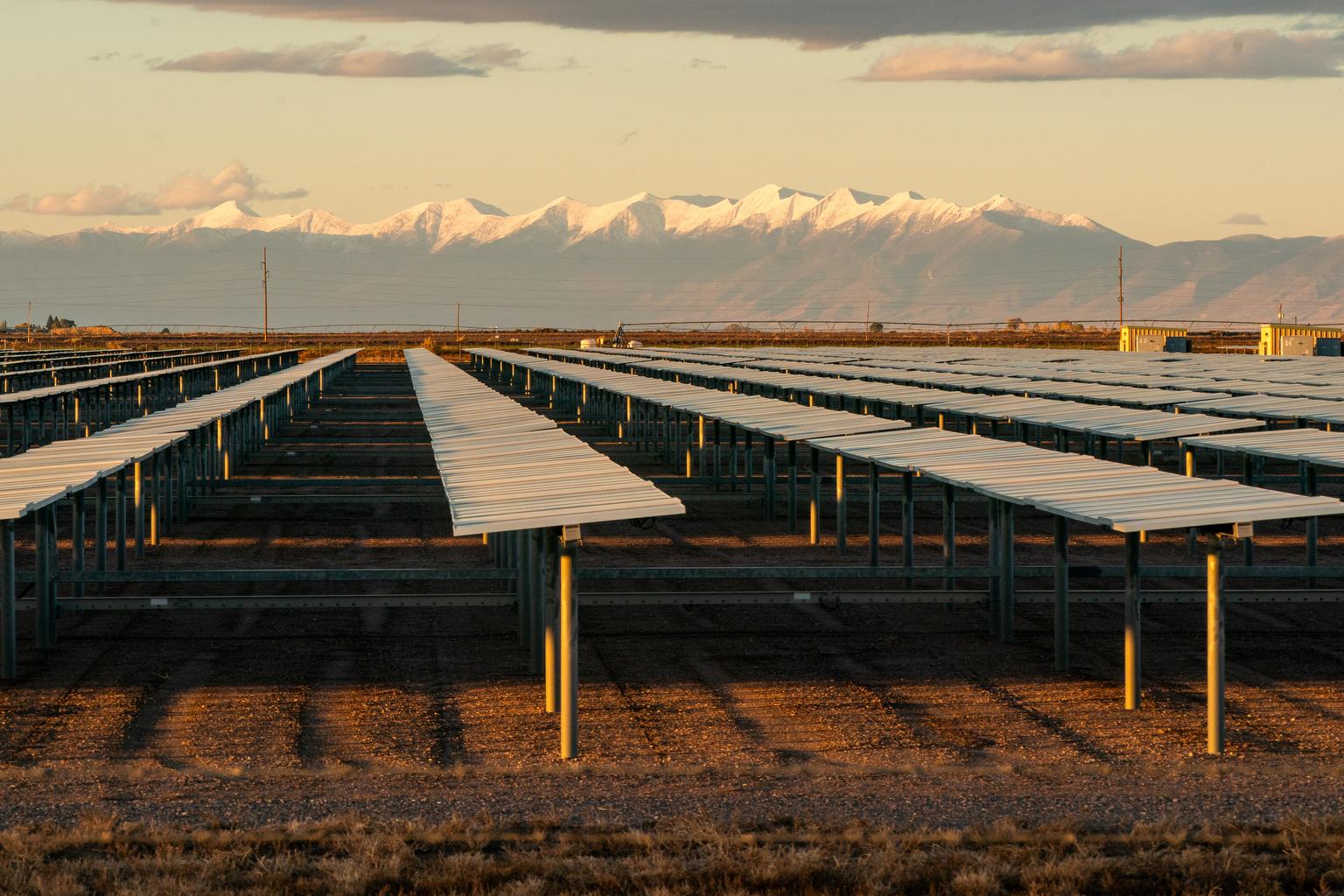 A solar power installation in the San Luis Valley