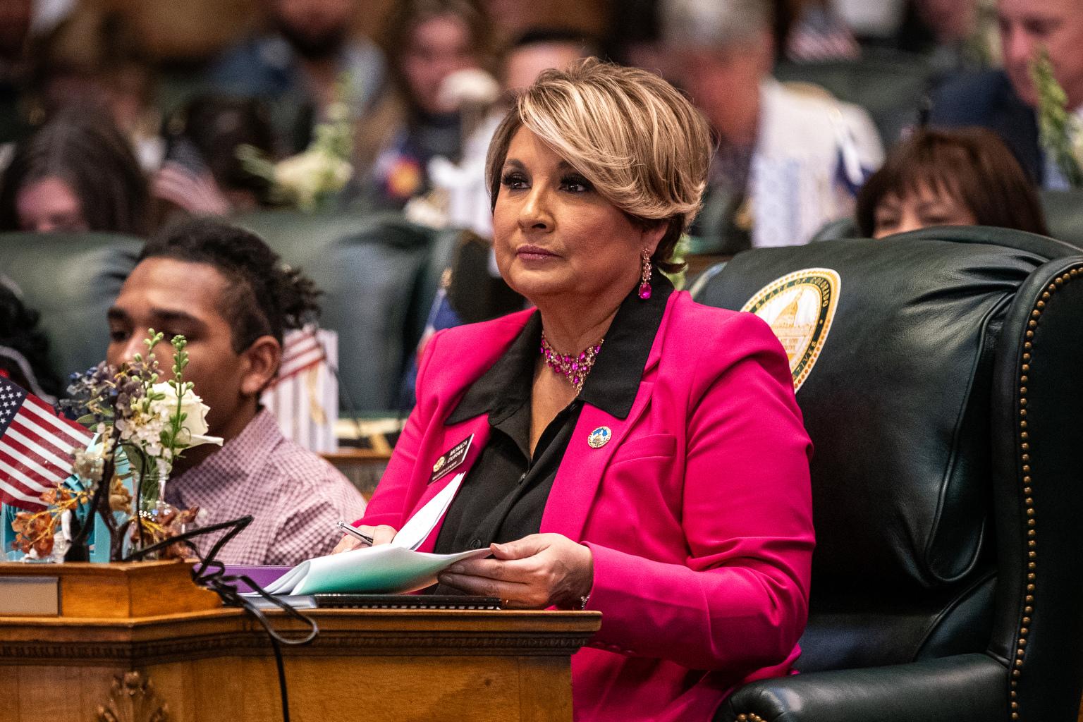 Majority Leader Monica Duran on the opening day of the Colorado Legislature