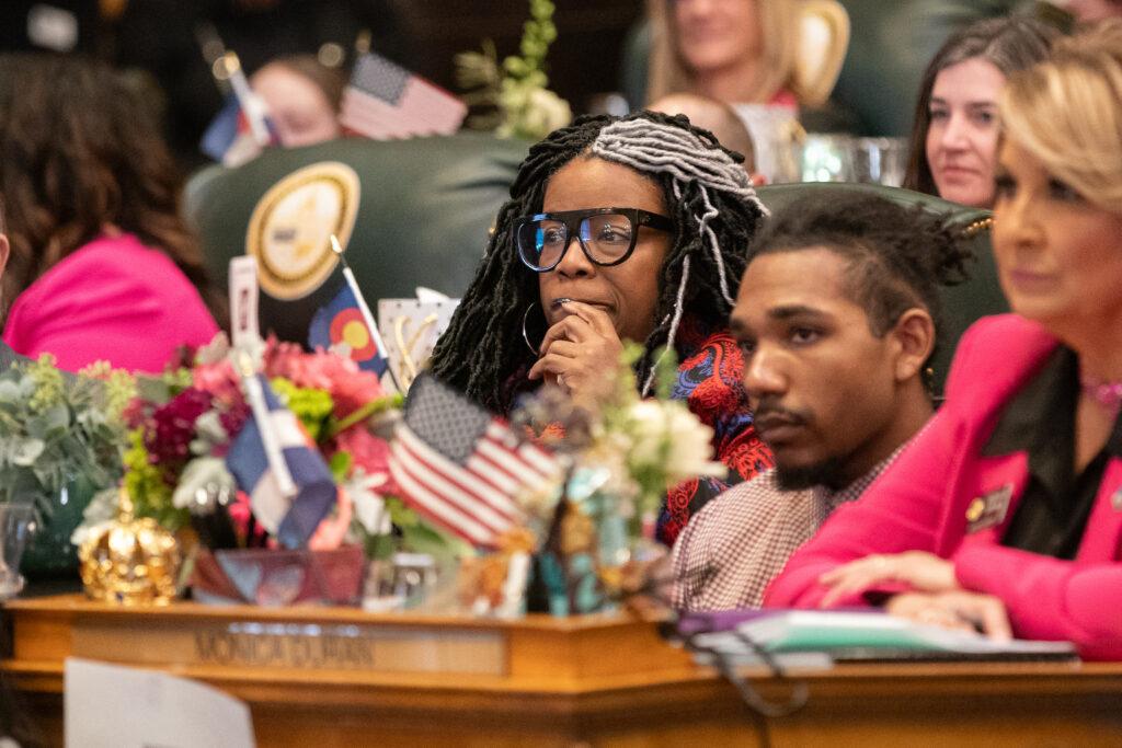 Assistant Majority Leader Jennifer Bacon on the opening day of the Colorado Legislature