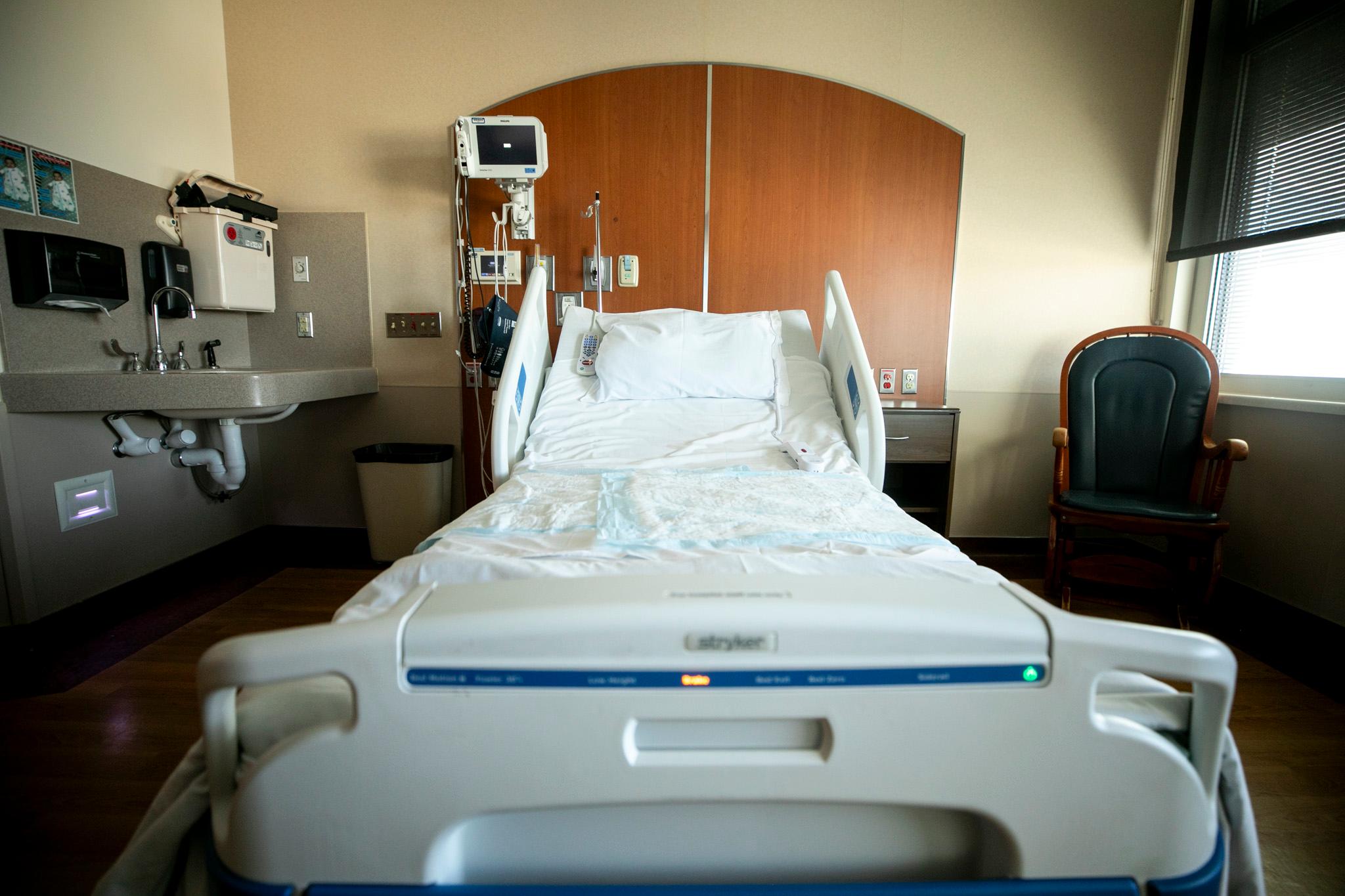 A hospital roomn at Denver Health. Jan. 1, 2025.