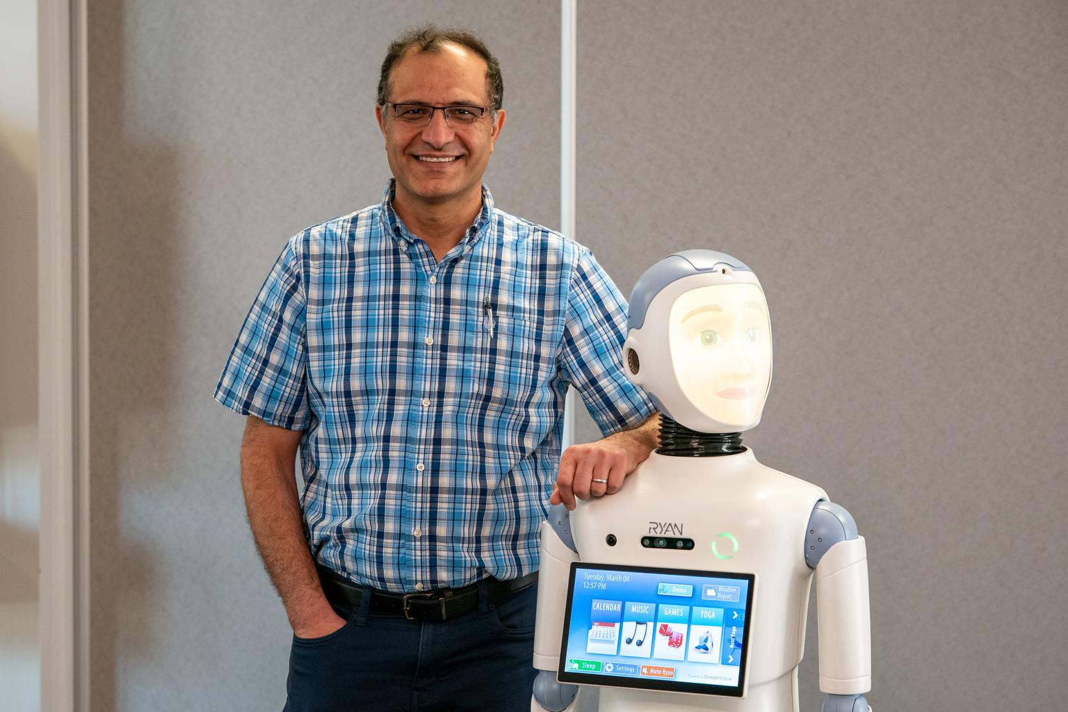 Ryan the robot at at Eaton Senior Communities