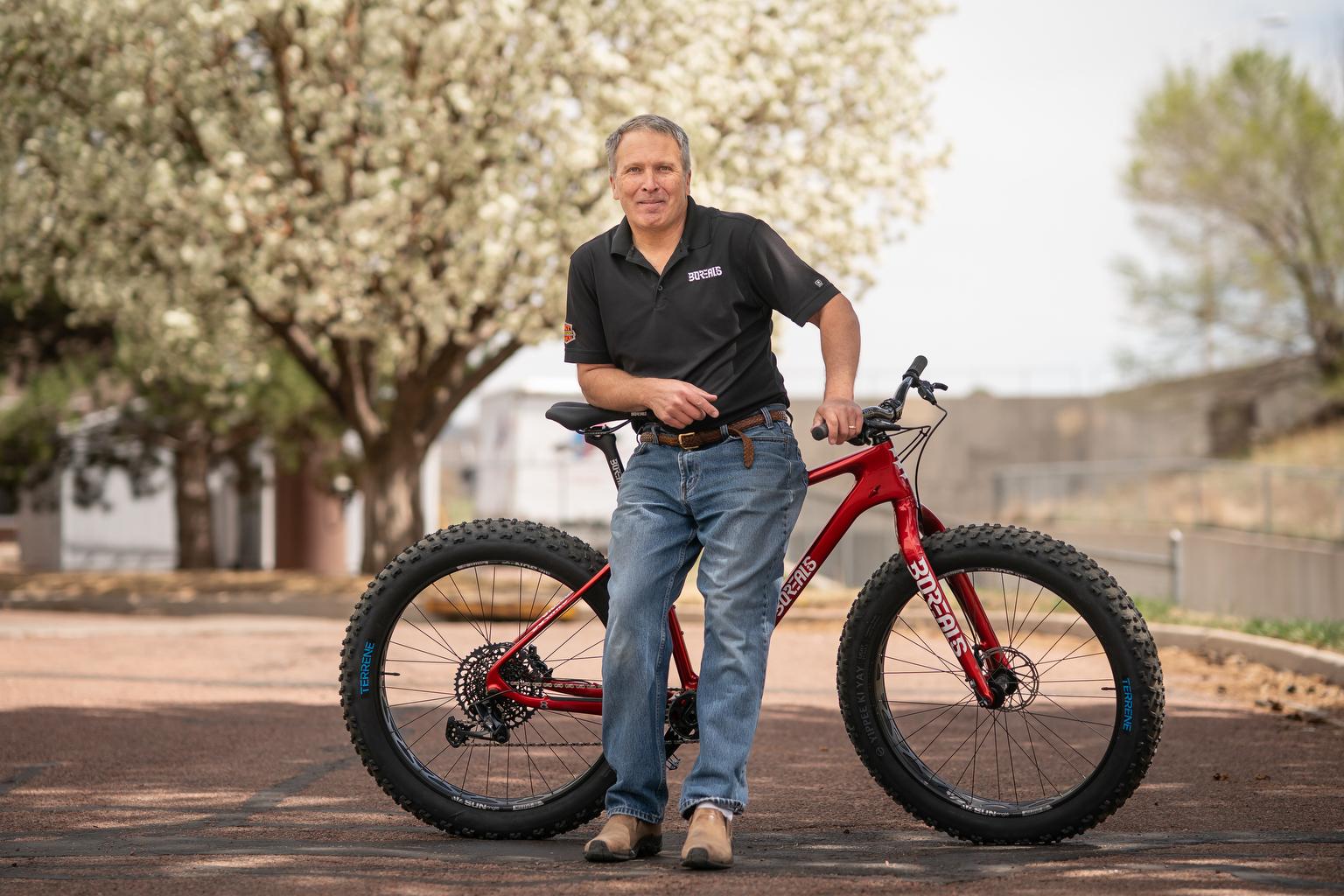 Borealis founder and owner Steve Kaczmarek with one of the company’s bikes