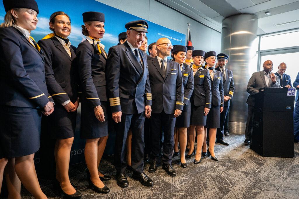 Lufthansa German Airlines A380 Lands At Denver Airport