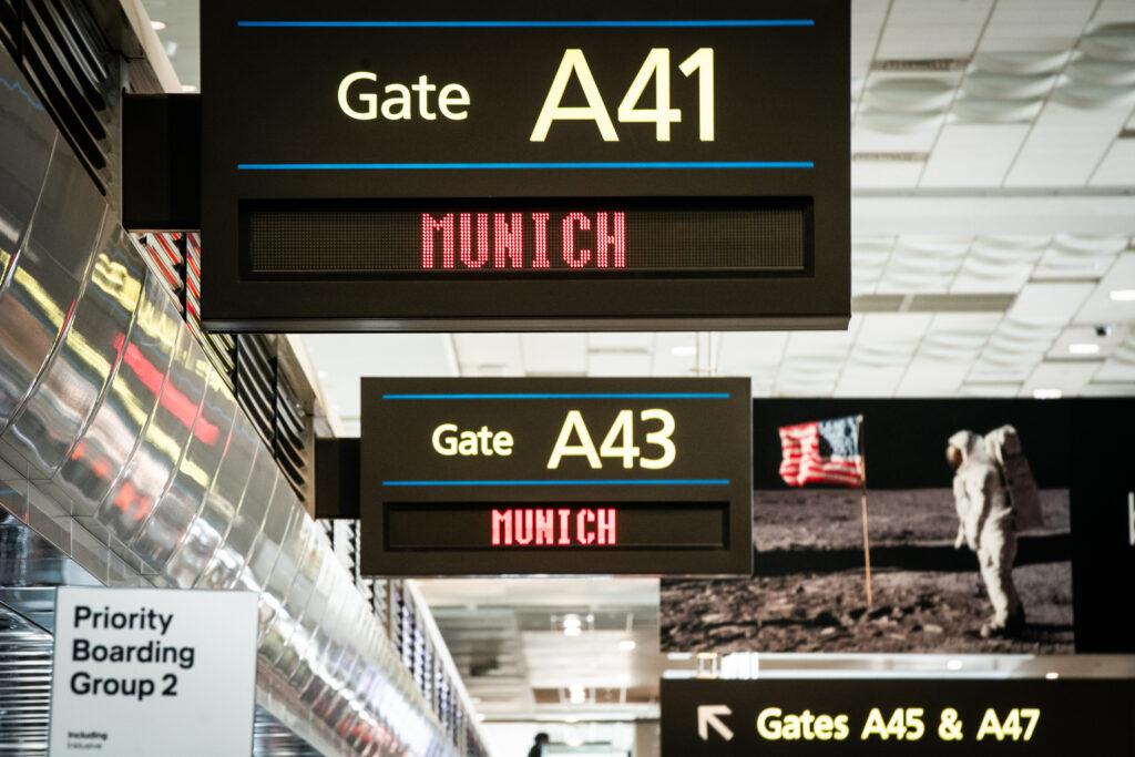 Lufthansa German Airlines A380 Lands At Denver Airport