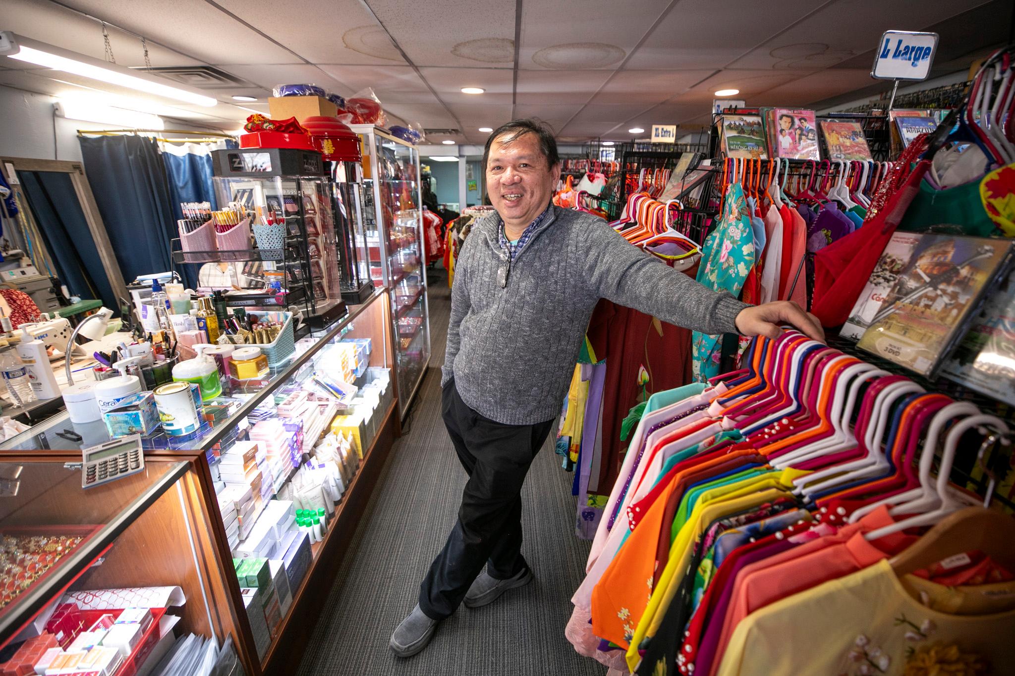 Tan Tai Alteration owner Nhan Ngo in his Federal Boulevard shop. March 6, 2025.