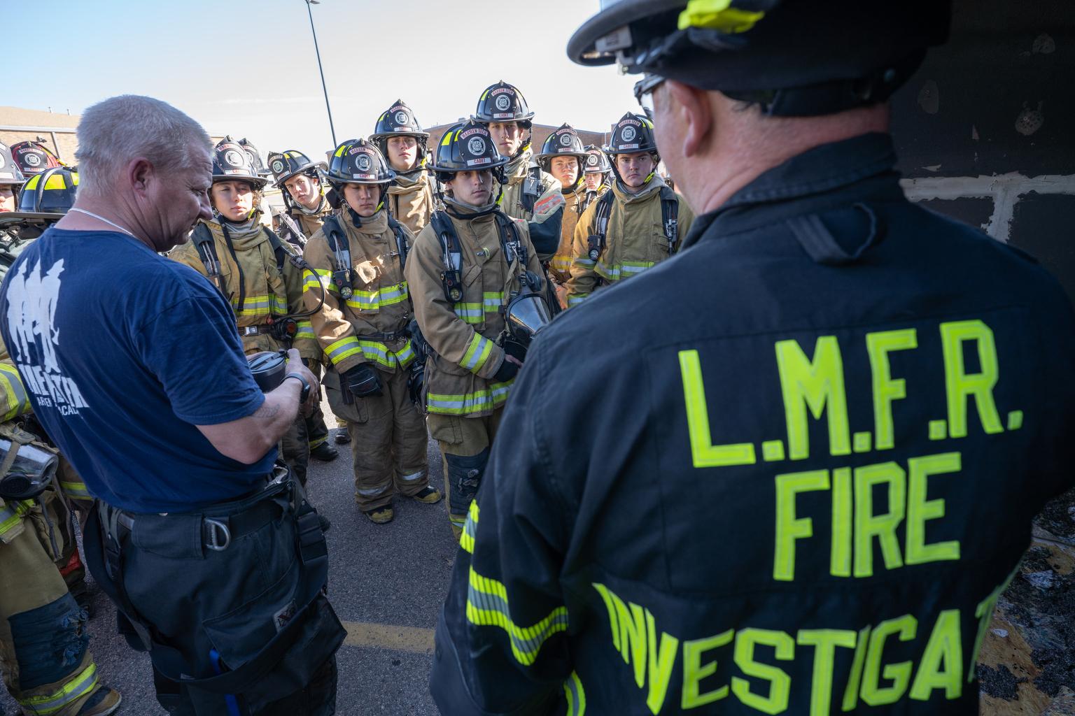 Warren Tech Firefighter Cadets CSI Students
