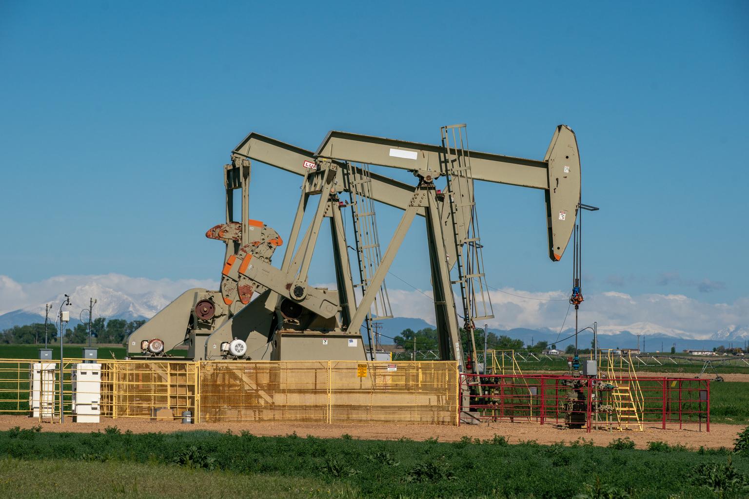 Oil Well Pump Jacks Rural Weld County