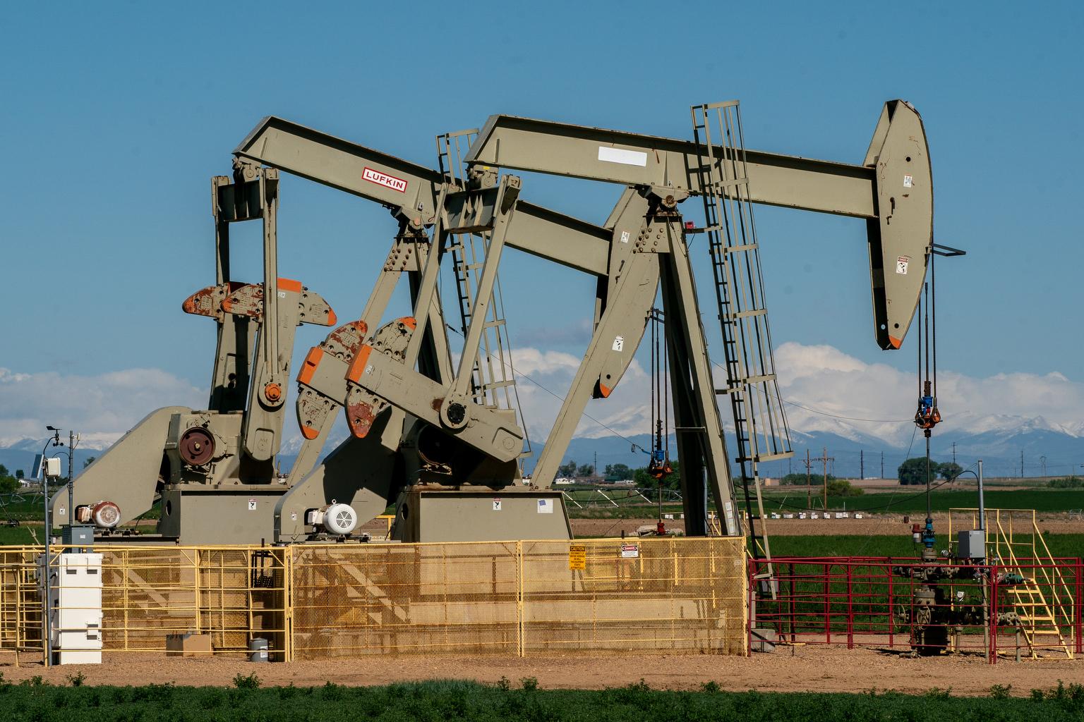 Oil Well Pump Jacks Rural Weld County