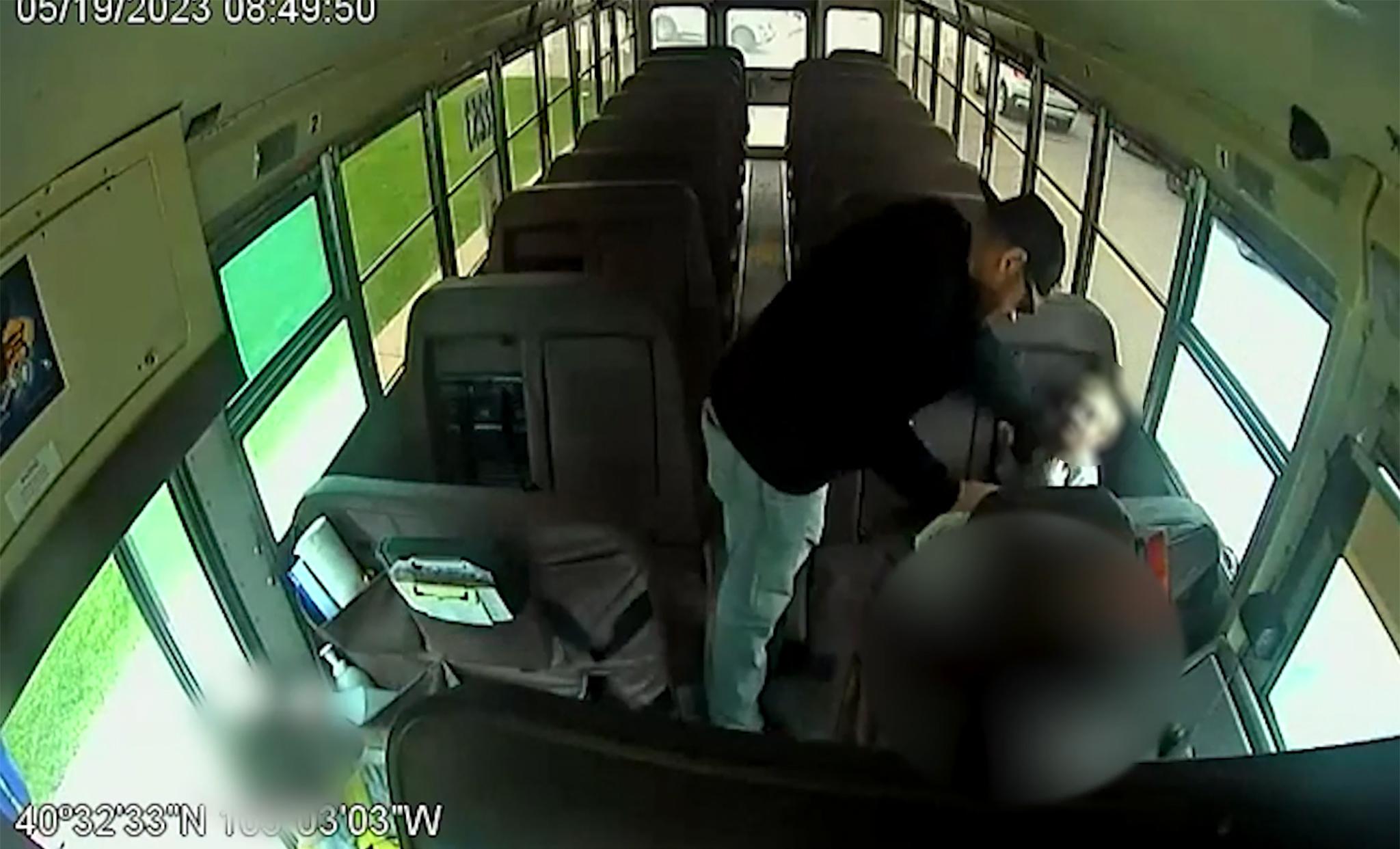 bus aide seen on camera about to hit/ hitting a special needs student