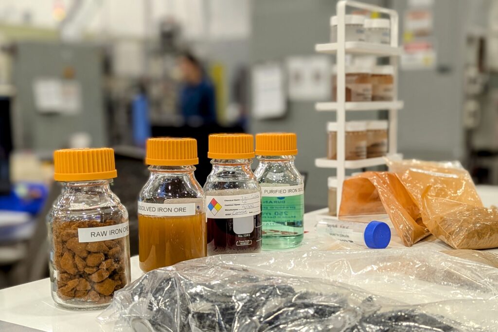 vials and lab equipment at Electra