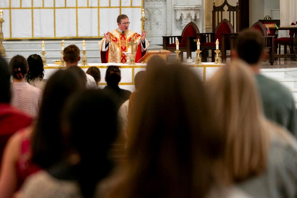 Fr. Samuel Morehead leads a special mass