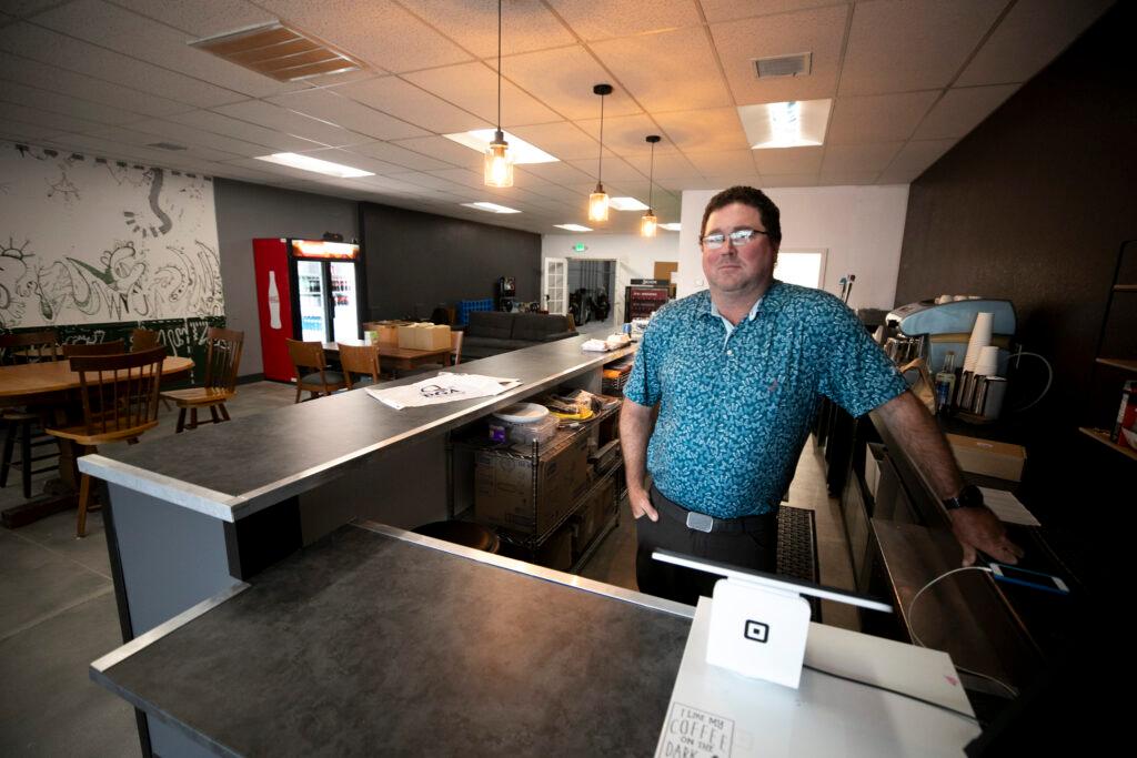 COR-Golf founder Kyle McGee stands in Wheat Ridge sports arcade. May 28, 2025.