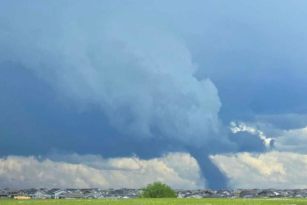 downspout in the distance