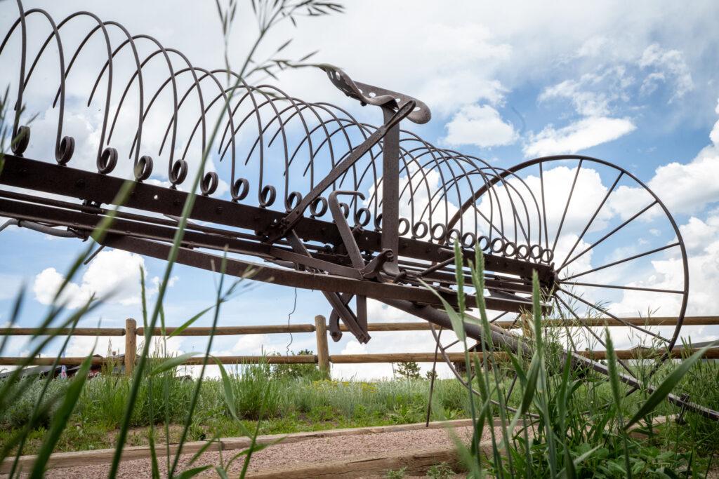 Red Feather Lakes antique farming dump rake