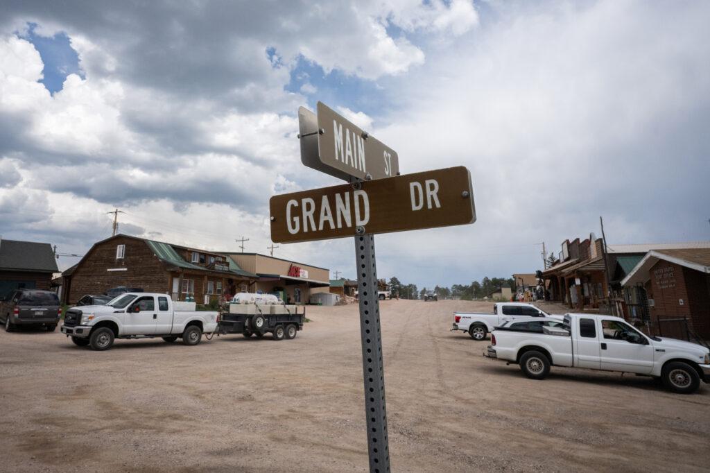 Red Feather Lakes Village dirt main street