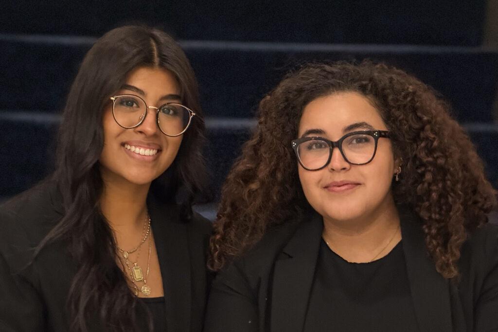 Ximena Valencia, 21, left, and Vanessa Cepeda, 20, both rising seniors at the University of Denver