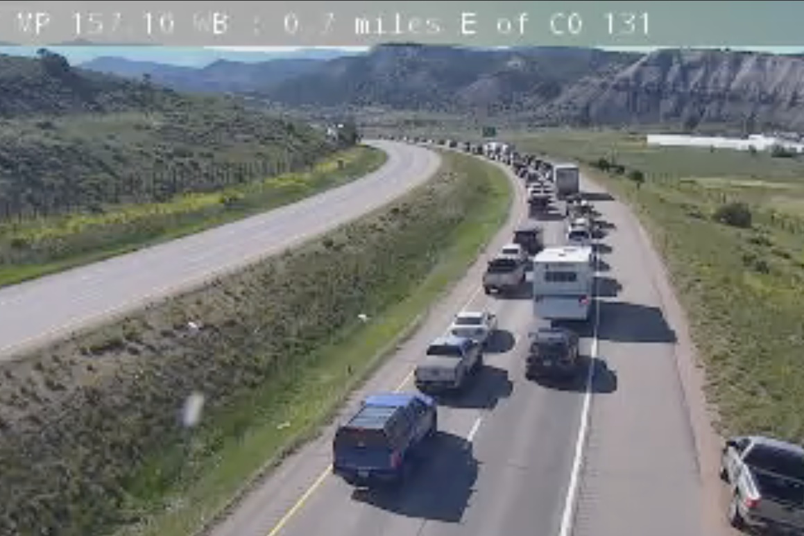 cars stuck on a highway